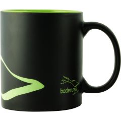 Bodensee Kollektion "Mettnau" - Tasse grün / weiß, Wellen mit Bodensee mein See