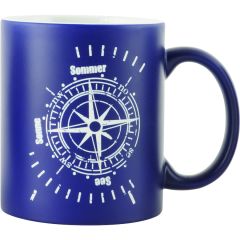 Bodensee Kollektion "Mettnau" - Tasse grün / weiß, Wellen mit Bodensee mein See