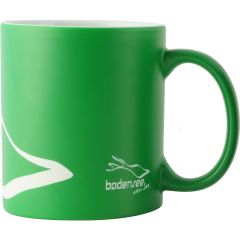 Bodensee Kollektion "Mettnau" - Tasse grün / weiß, Wellen mit Bodensee mein See