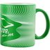 Bodensee Kollektion "Mettnau" - Tasse grün / weiß, Wellen mit Bodensee mein See