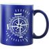 Bodensee Kollektion "Mettnau" - Tasse grün / weiß, Wellen mit Bodensee mein See