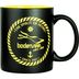 Bodensee Kollektion "Mettnau" - Tasse grün / weiß, Wellen mit Bodensee mein See