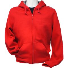 Bodensee Pullover Hoody mit Zipper "Kirchberg", rot, M